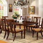 SEYMOUR Formal Dining Table Dark Oak Finish 
